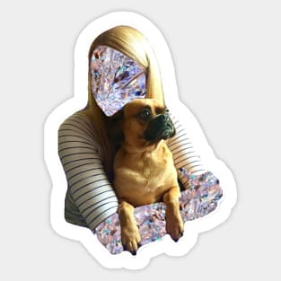 Pug hug Sticker